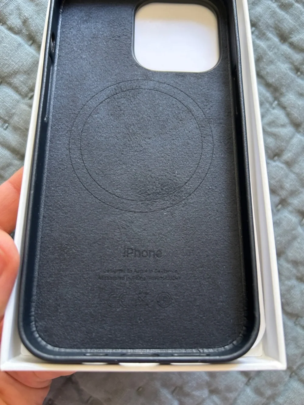 NWT iPhone 13 Pro Black Leather Case Magsafe